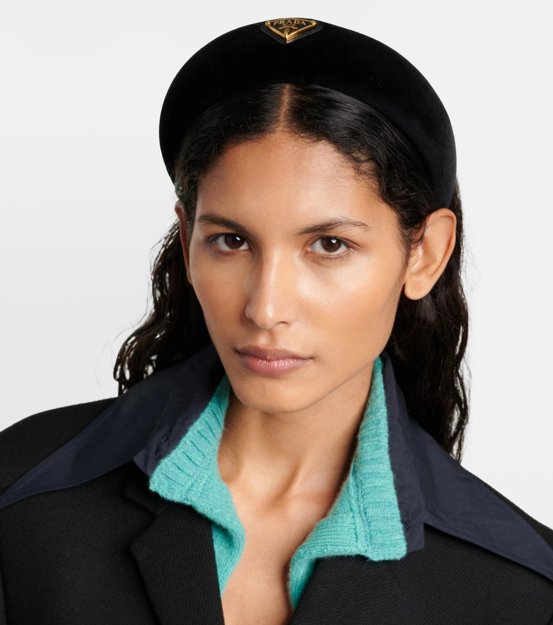 Prada - Logo velvet headband