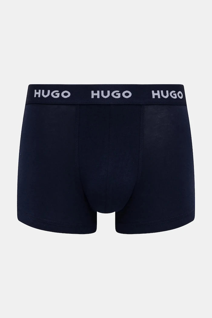 HUGO Erkek Pamuk Elastan Boxer TRUNK TRIPLET PACK 3'lü