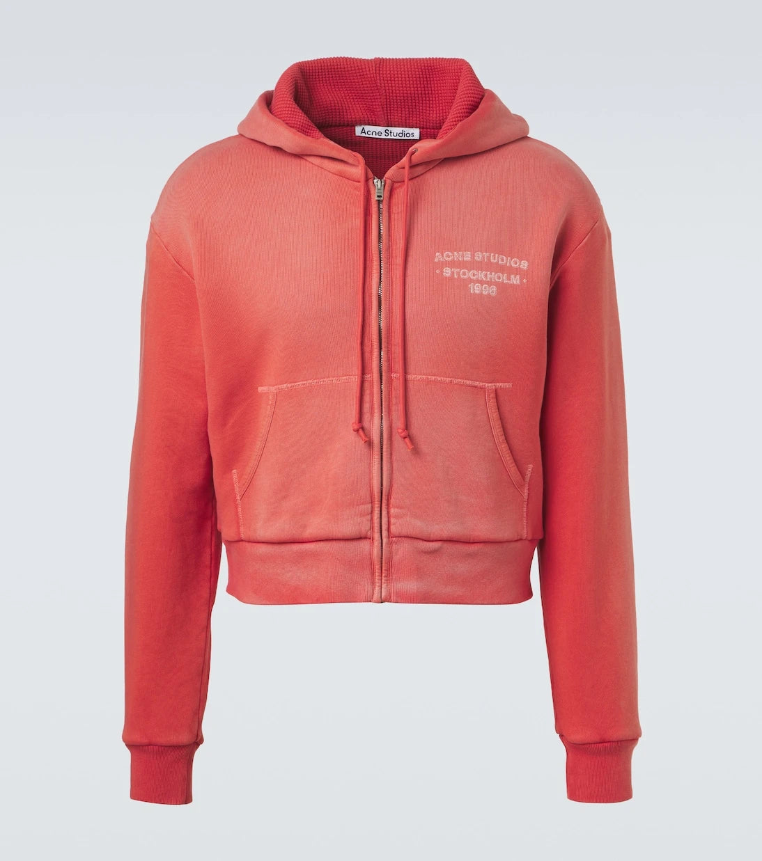 Acne Studios - Logo cotton jersey zip-up hoodie