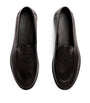 Giorgio Armani Leather Monogram-Embroidered Loafers