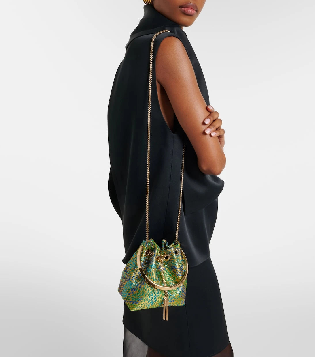 Jimmy Choo - Bon Bon brocade bucket bag