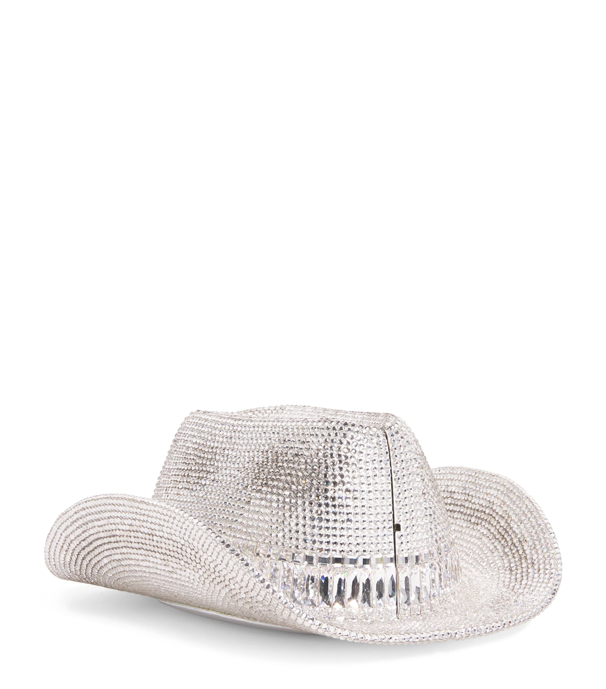 Judith Leiber Crystal Cowboy Hat Jane Clutch Bag
