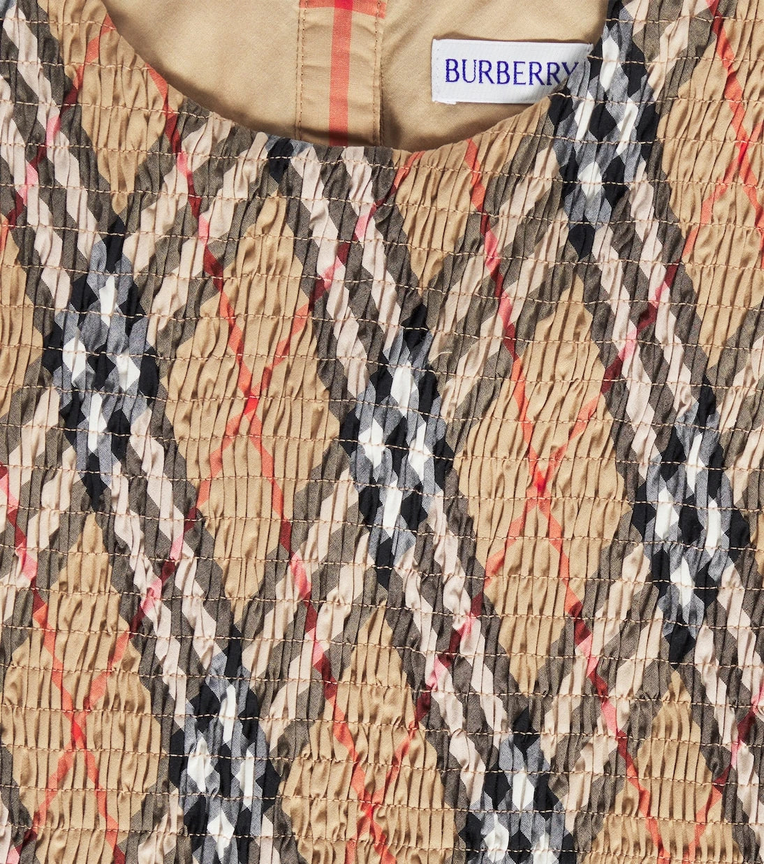 Burberry Kids - Checked cotton T-shirt