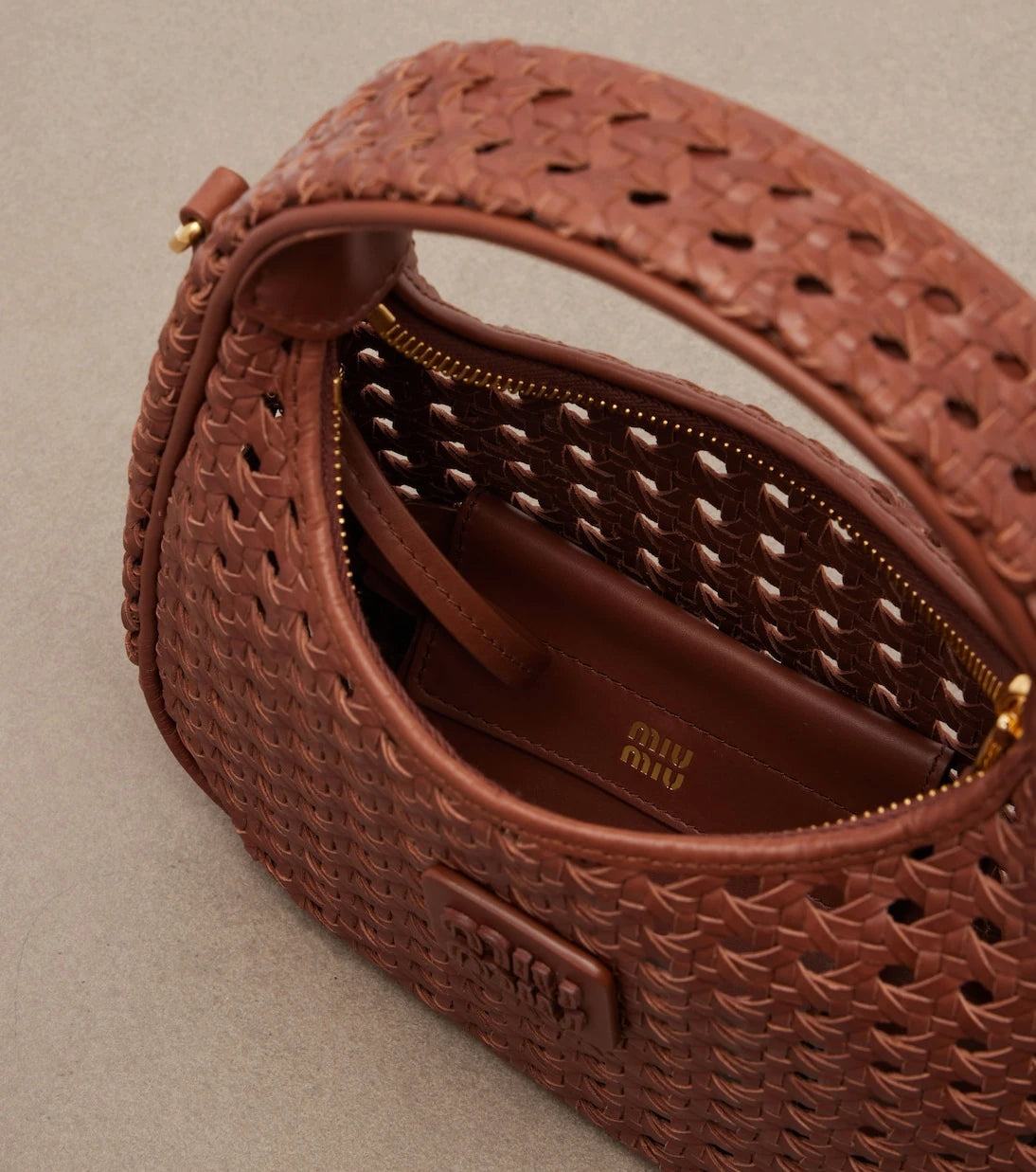 Miu Miu - Wander leather top-handle bag