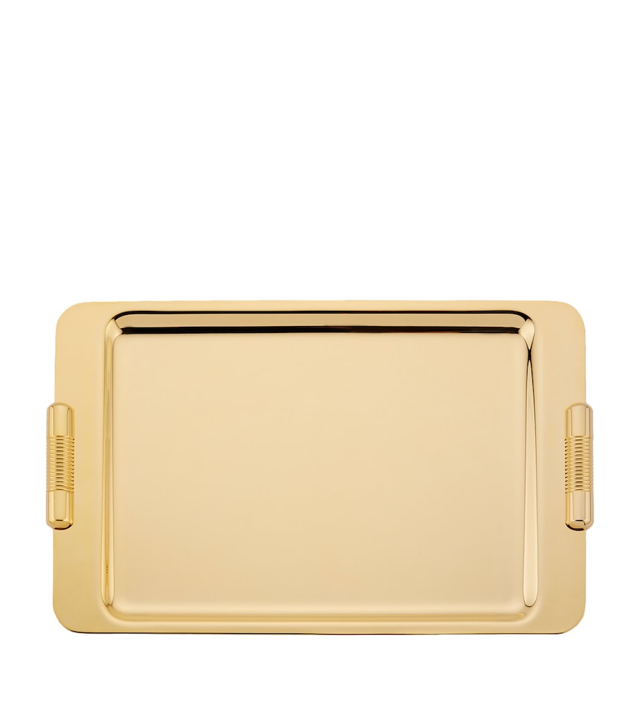 Large Cylinder Gold-Plated Tray