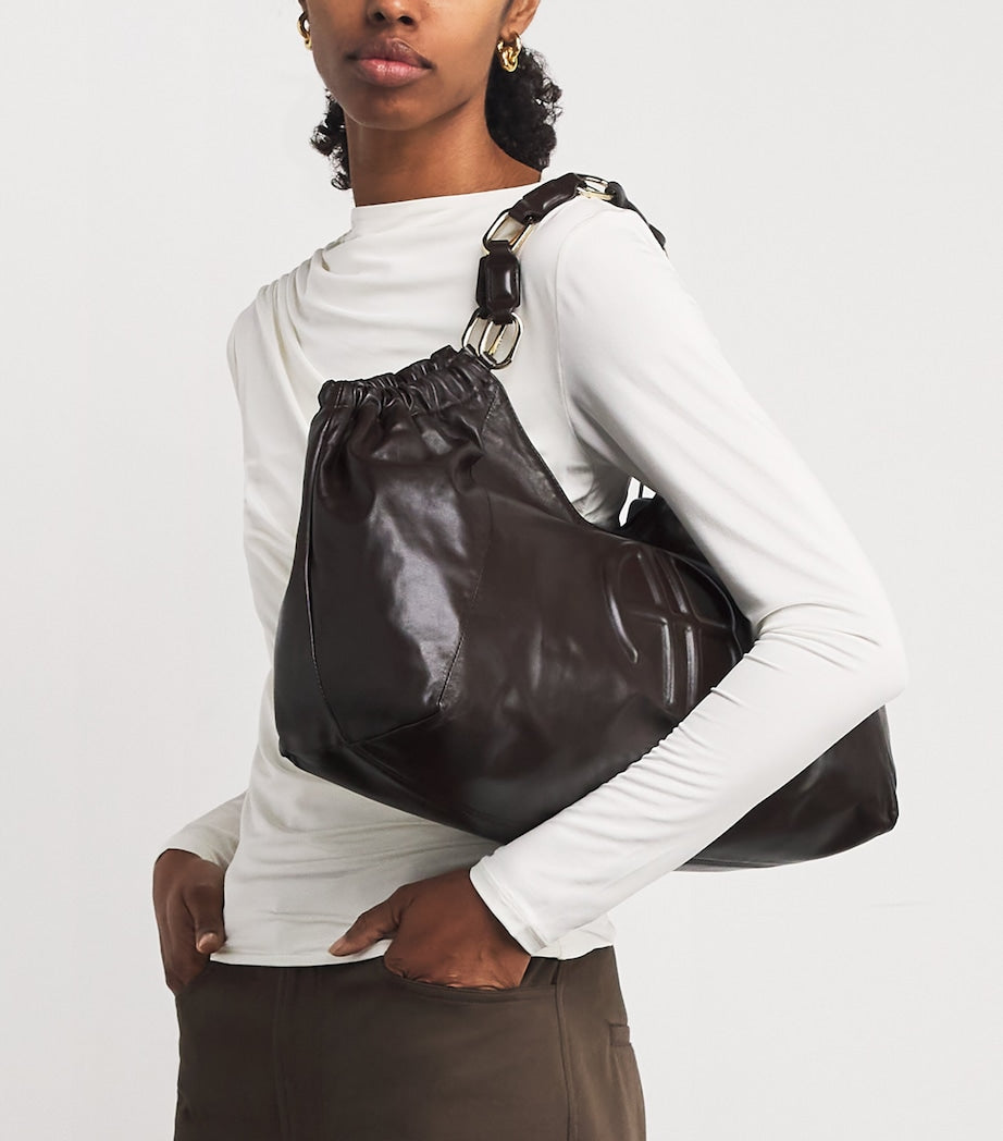 ANINE BING Brown Medium Leather Kate Tote Bag