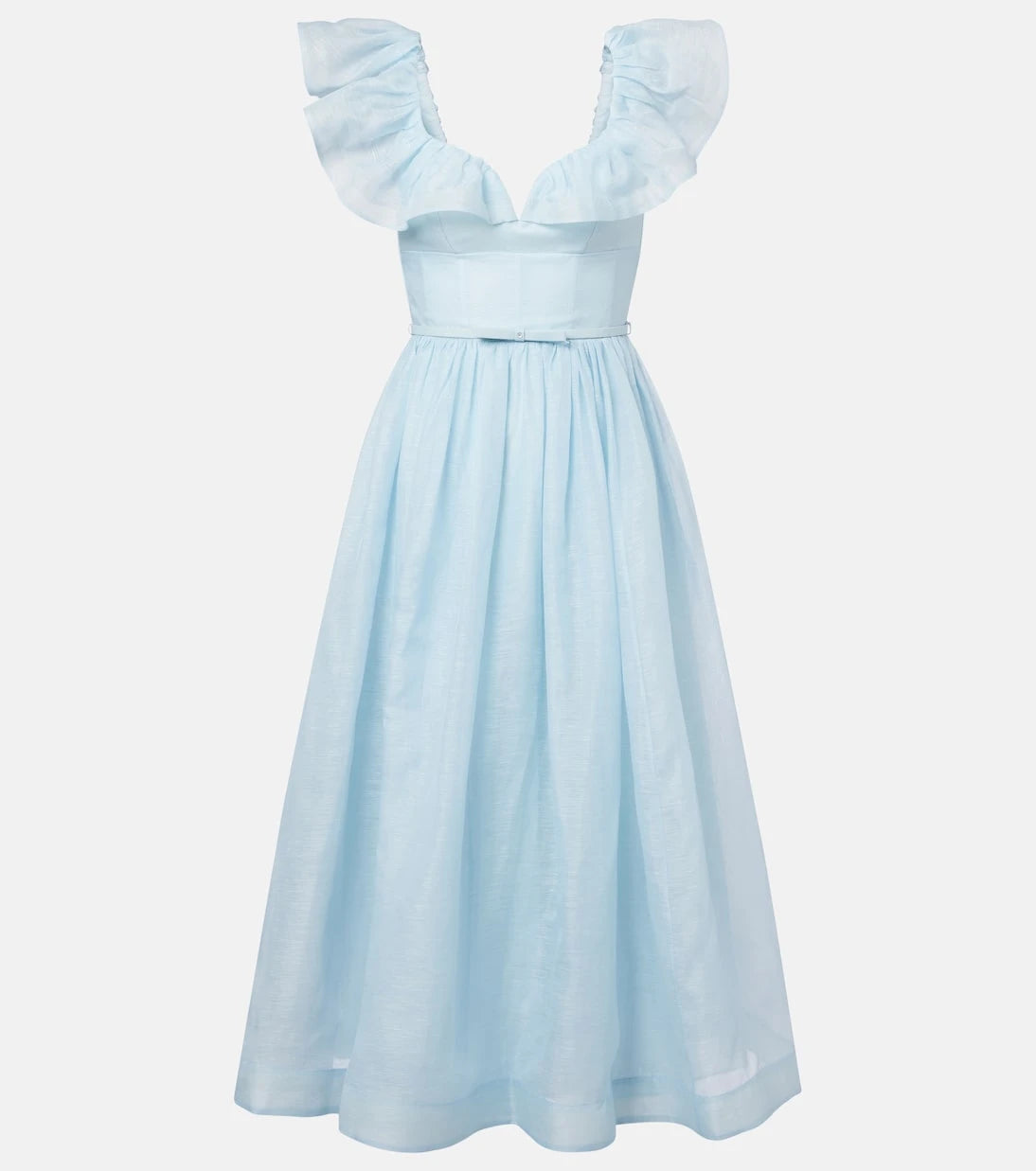 Zimmermann - Dawning linen and silk midi dress