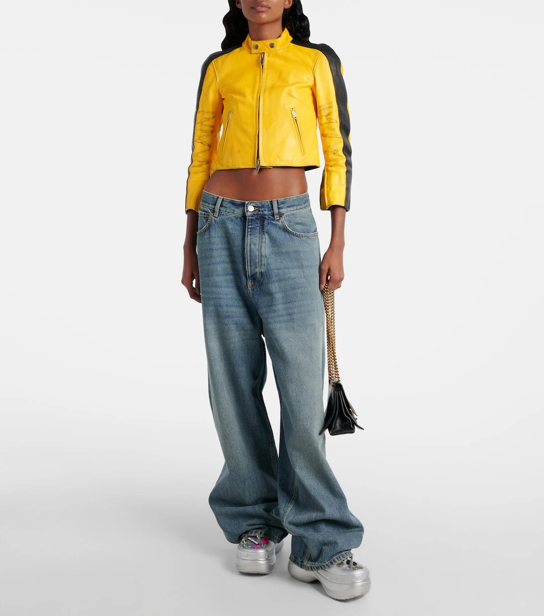 Balenciaga - سترة جلدية قصيرة
