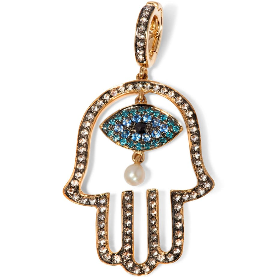 Annoushka Yellow Gold and Diamond Mythology Hand of Fatima Charm