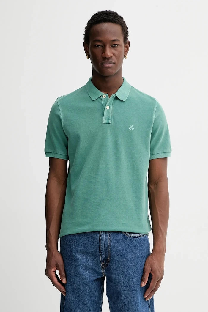 Памучна тениска с яка Marc O'Polo