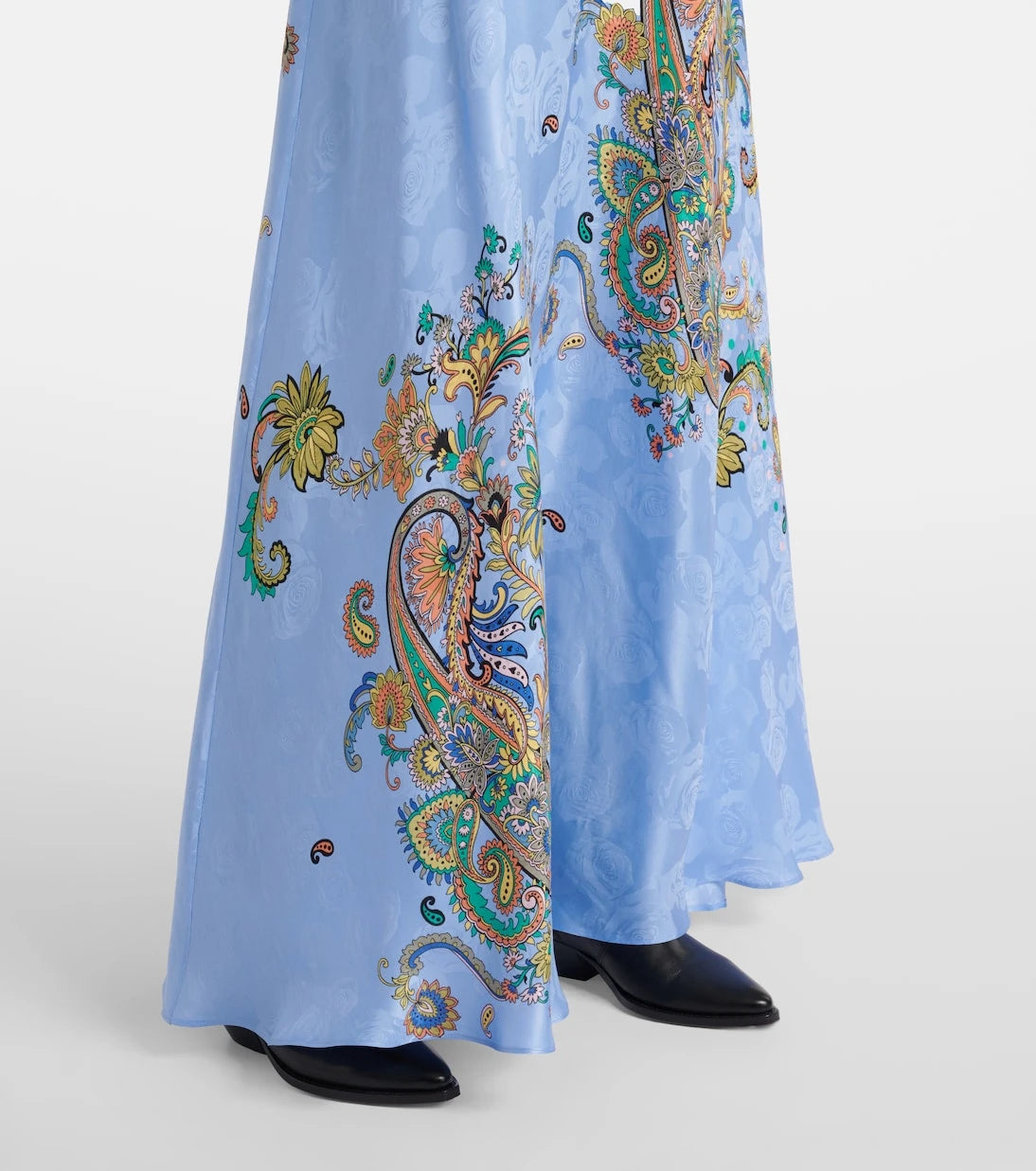 Etro - Floral silk crêpe de chine maxi skirt