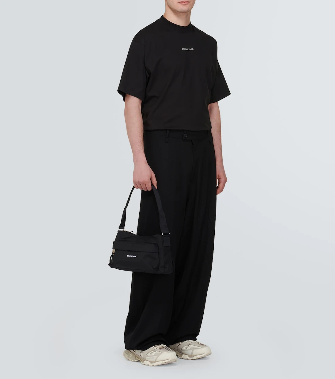 Balenciaga - تي شيرت قطني بشعار الماركة