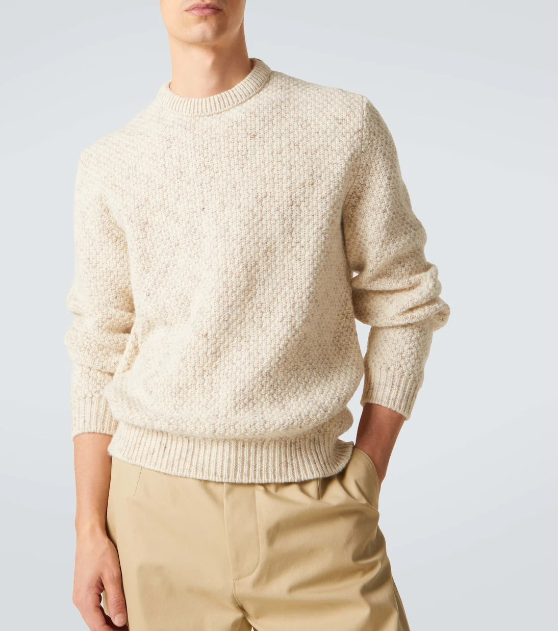 Loro Piana - Ash wool, cashmere, linen, and silk sweater