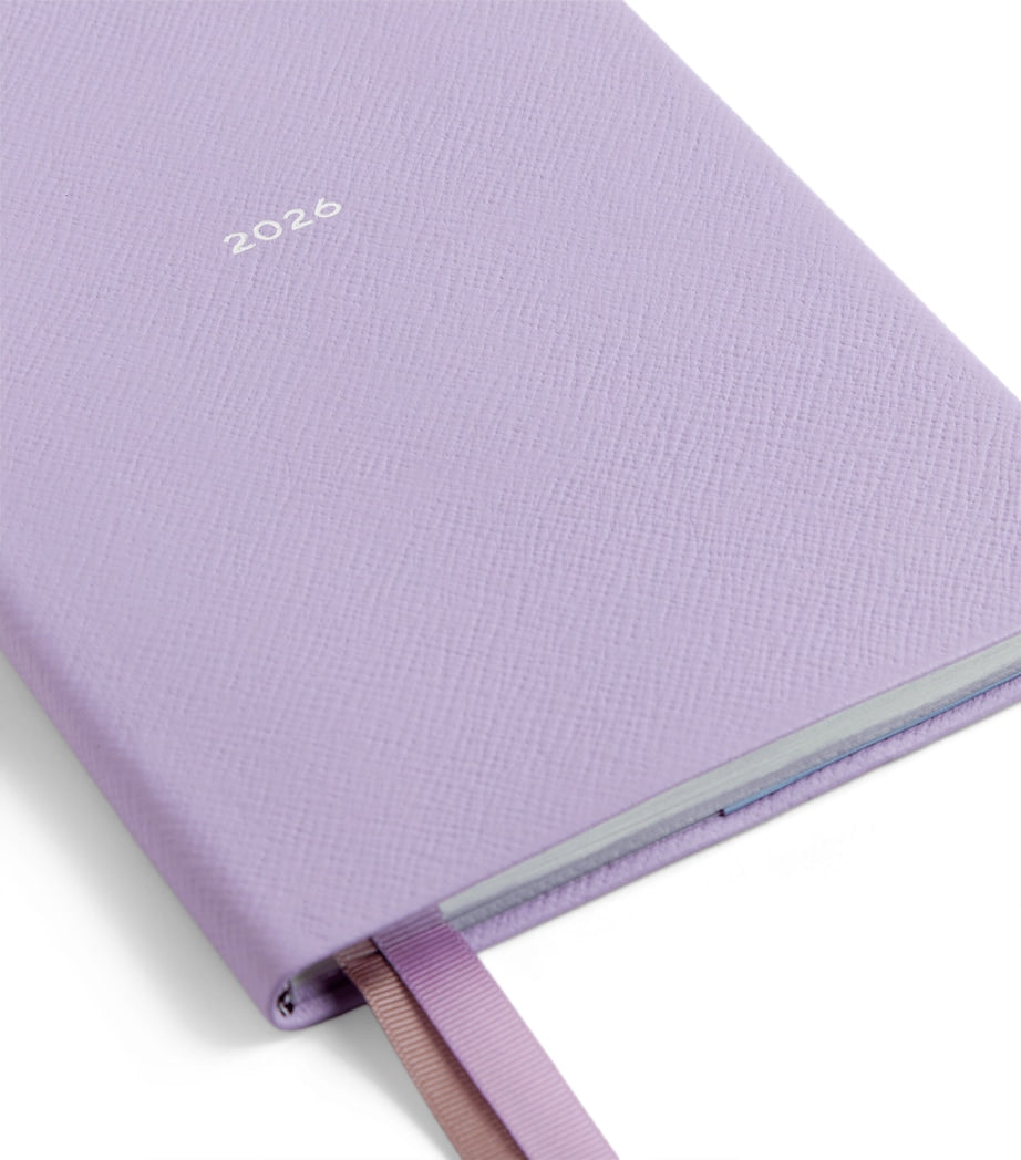Leather Soho A5 2026 Diary LILAC