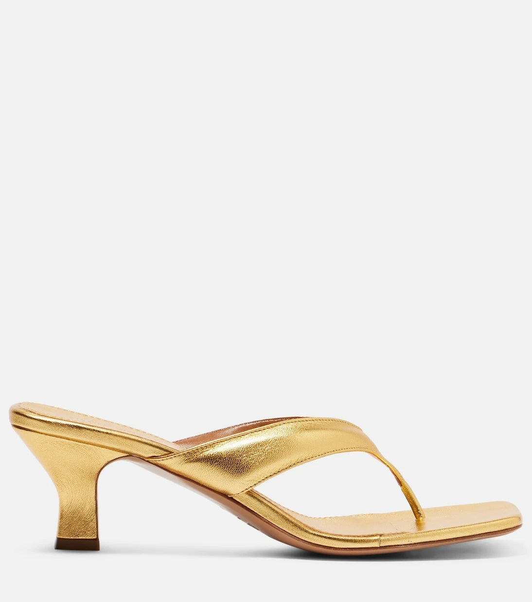 Paris Texas - Portofino metallic leather thong sandals