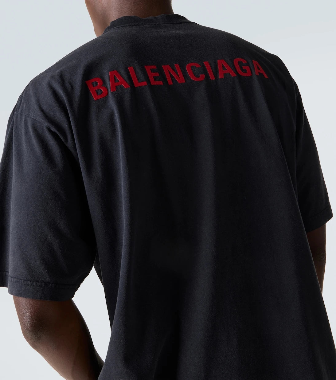 Balenciaga - تي شيرت قطني بشعار الماركة