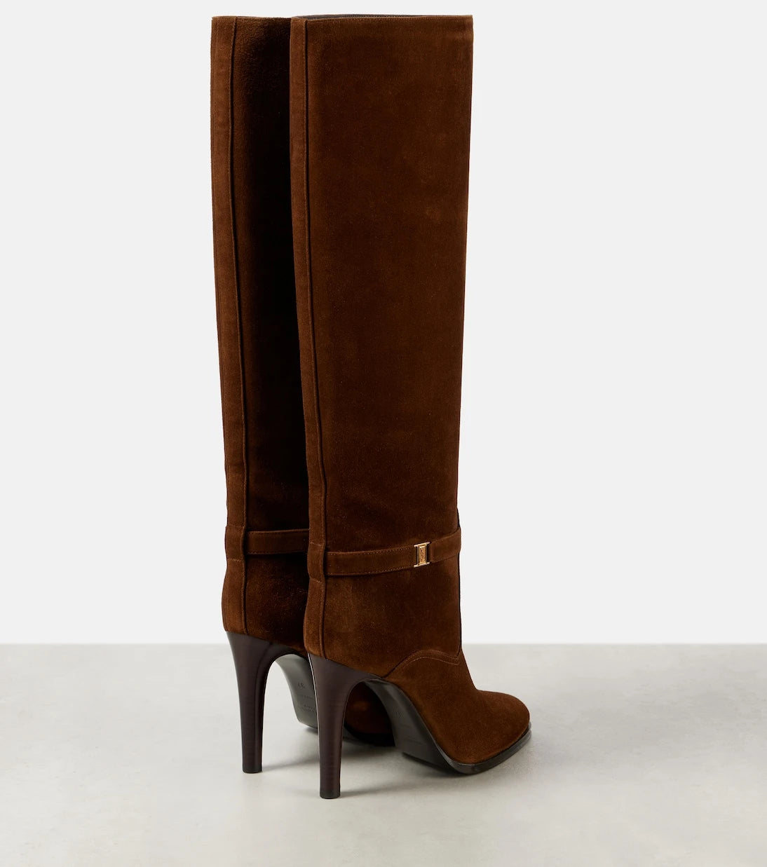 Saint Laurent - Diane 100 suede knee-high boots
