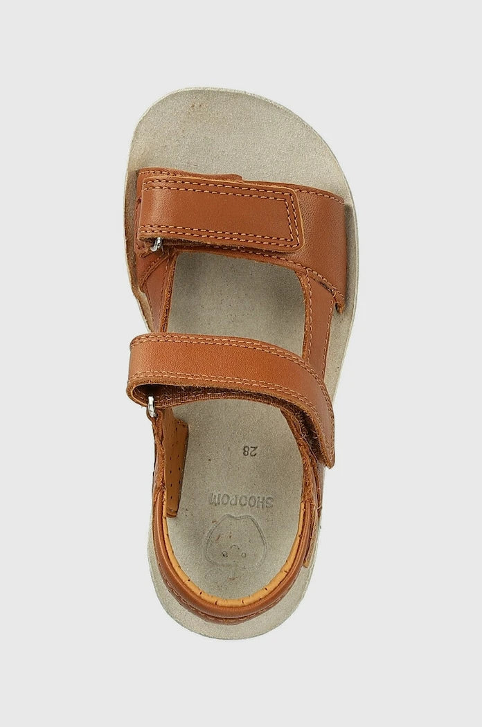 Shoo Pom Deri Çocuk Sandaletleri