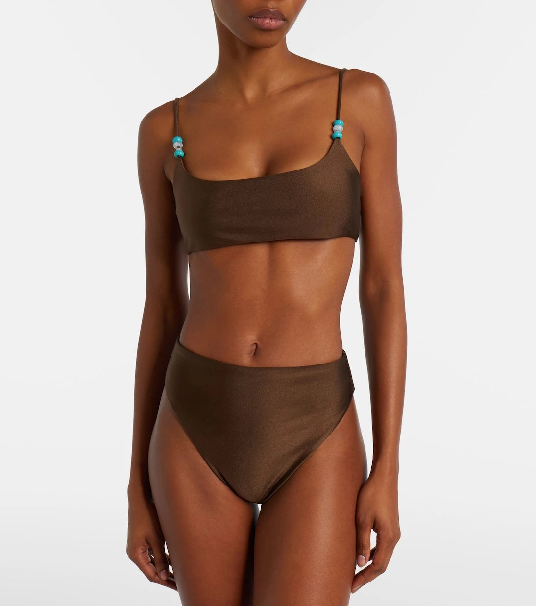 Jade Swim - Muse beaded bikini top