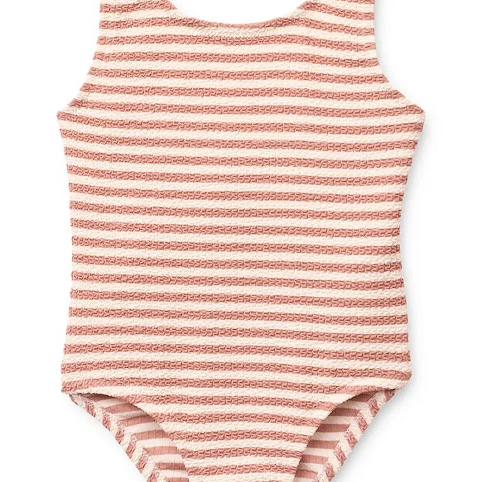 Liewood цял бански за деца Bianco Stripe Swimsuit
