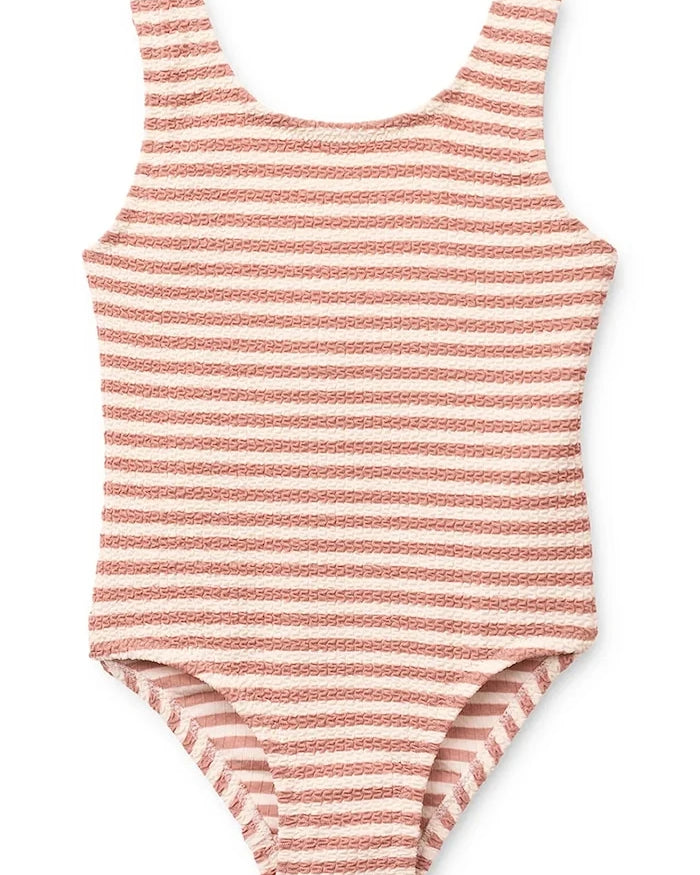 Liewood Çocuklar İçin Tek Parça Mayo Bianco Stripe Swimsuit