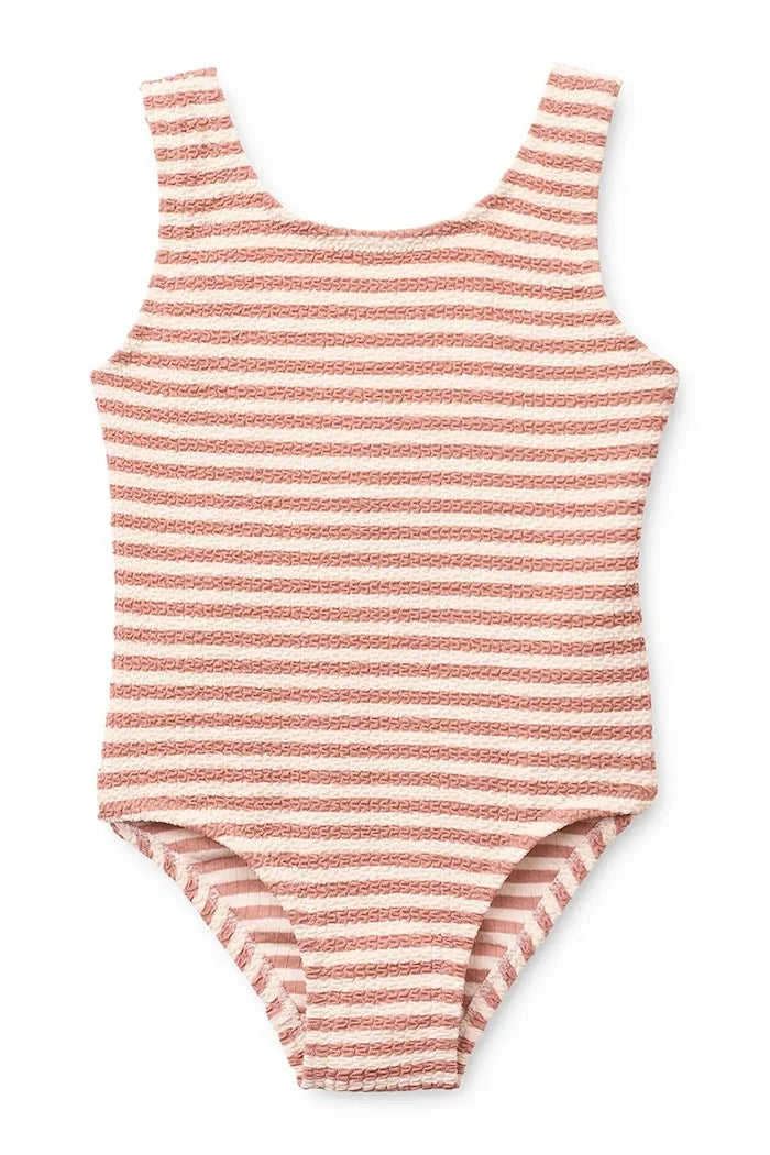 Liewood Çocuklar İçin Tek Parça Mayo Bianco Stripe Swimsuit