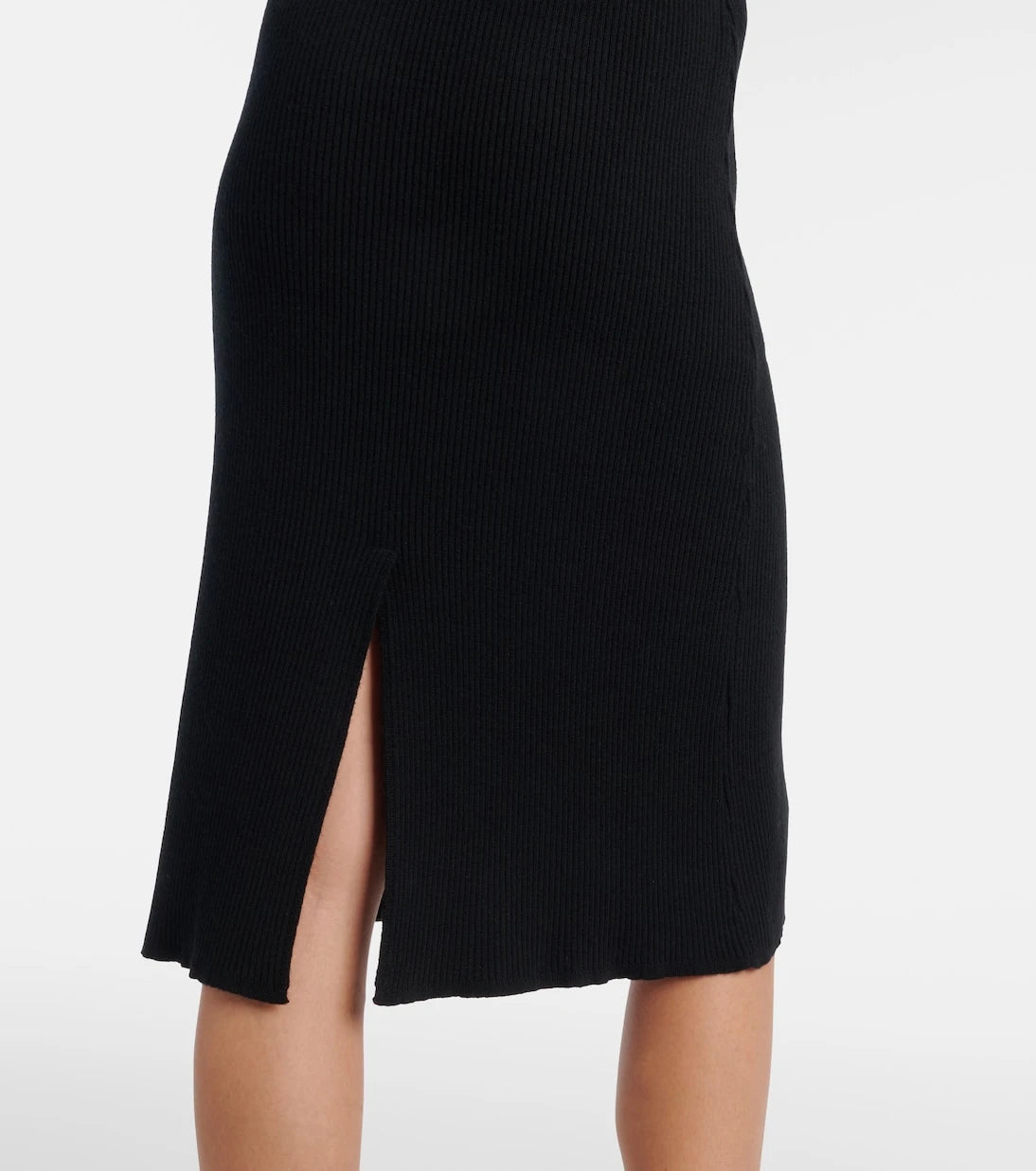 Alessandra Rich - Ribbed-knit virgin wool polo dress