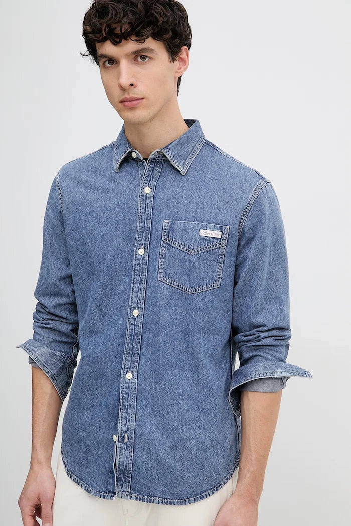 Calvin Klein Jeans риза мъжка от деним