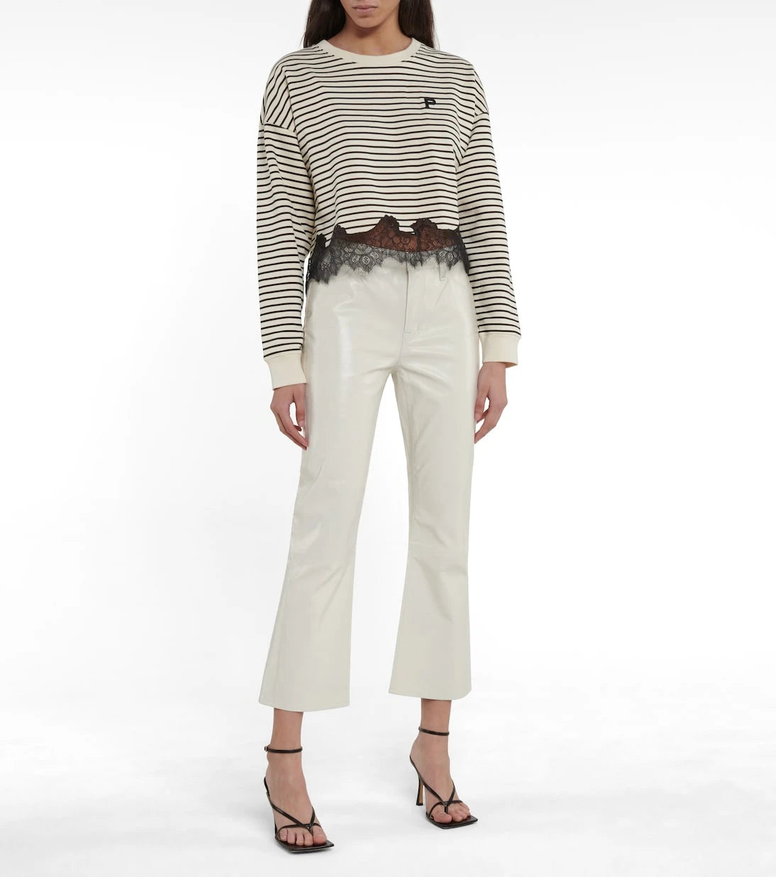 J Brand - Franky high-rise leather bootcut jeans