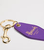 Purple Leather Helicopter Tag Keyring