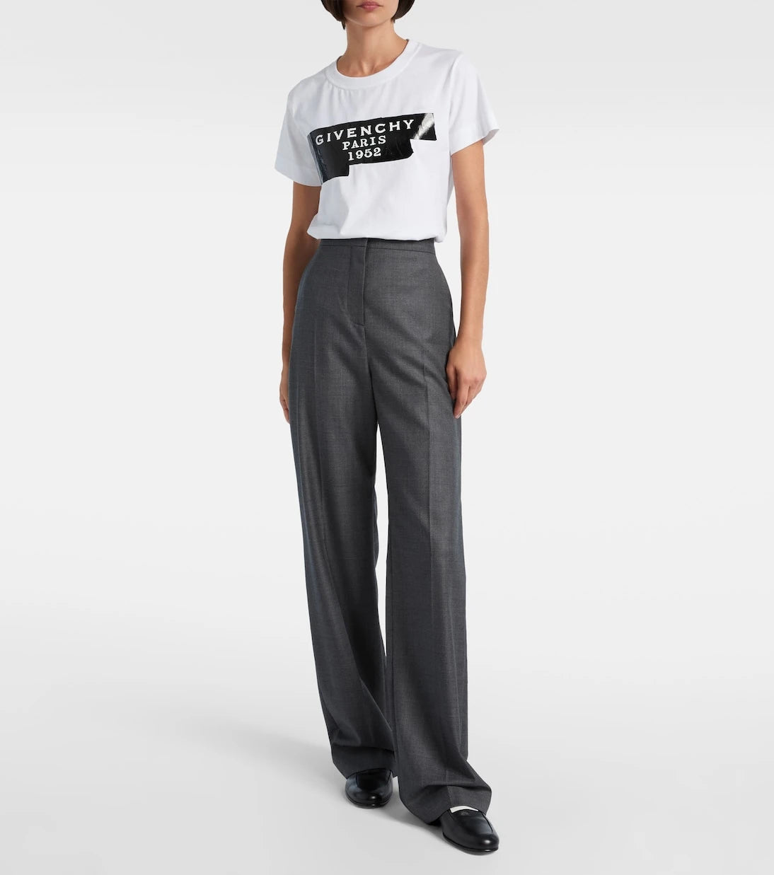 Givenchy - High-rise wool straight pants