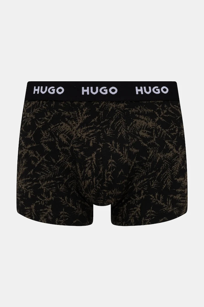 HUGO erkek pamuk elastan boxer şort TRIPLET DESIGN 3'lü set