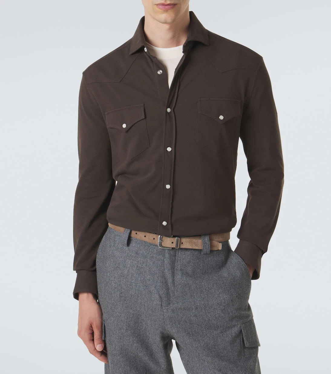 Brunello Cucinelli - Cotton piqué shirt