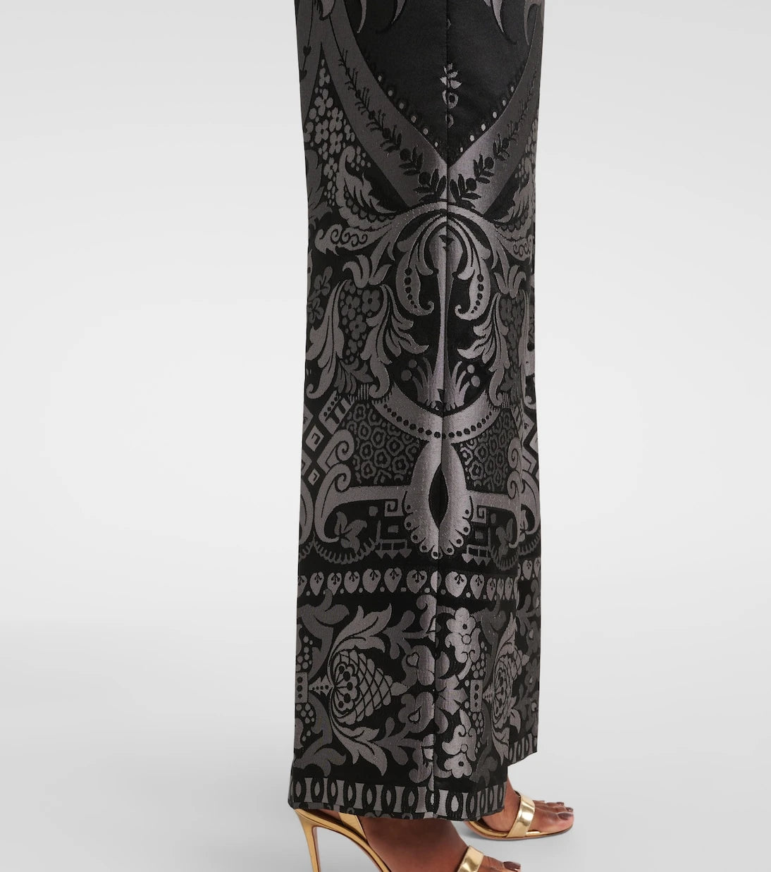 Etro - Printed silk-blend wide-leg pants