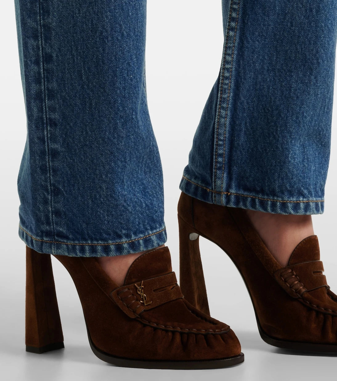 Saint Laurent - Le Loafer 110 suede loafer pumps