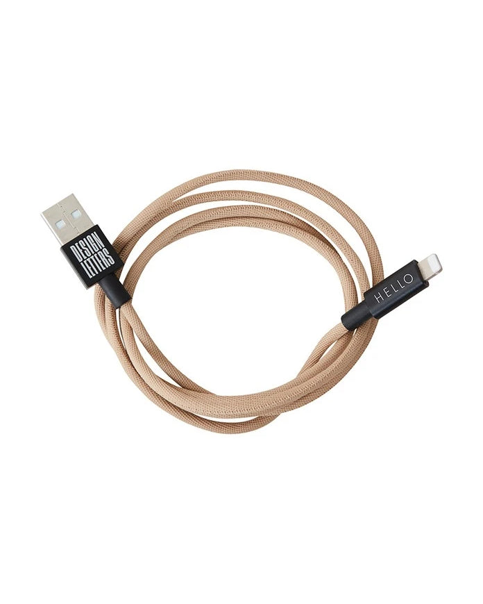Design Letters USB-C Lightning Şarj Kablosu 1 m
