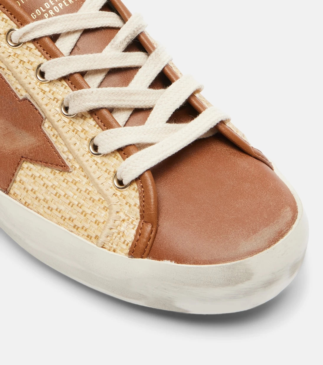 Golden Goose - Super-Star raffia and leather mules