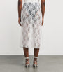 Nadine Mos White Lace Midi Slip Skirt