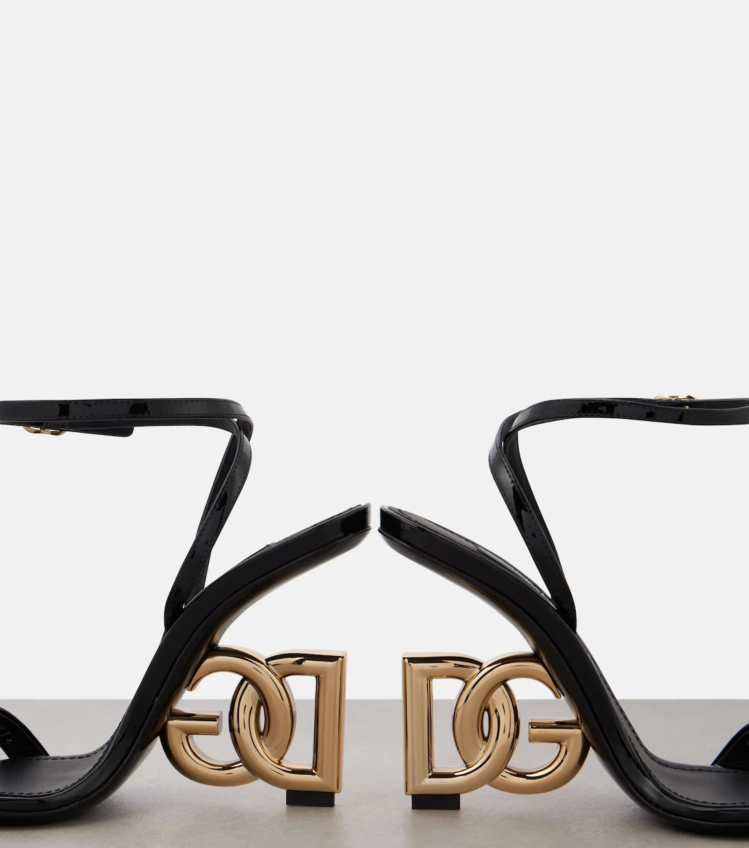 Dolce&Gabbana - Keira logo patent leather sandals