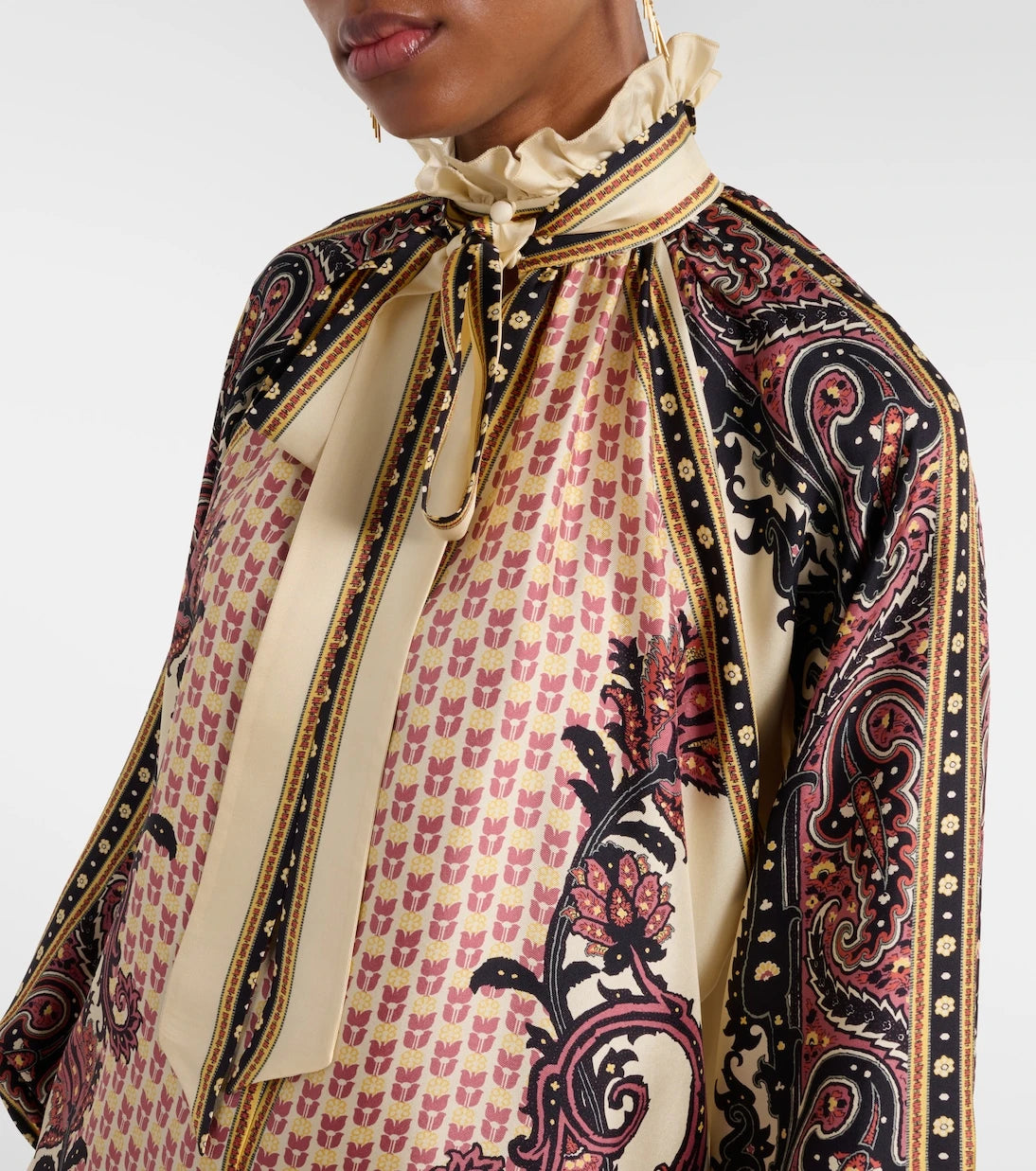 Etro - Printed silk twill blouse