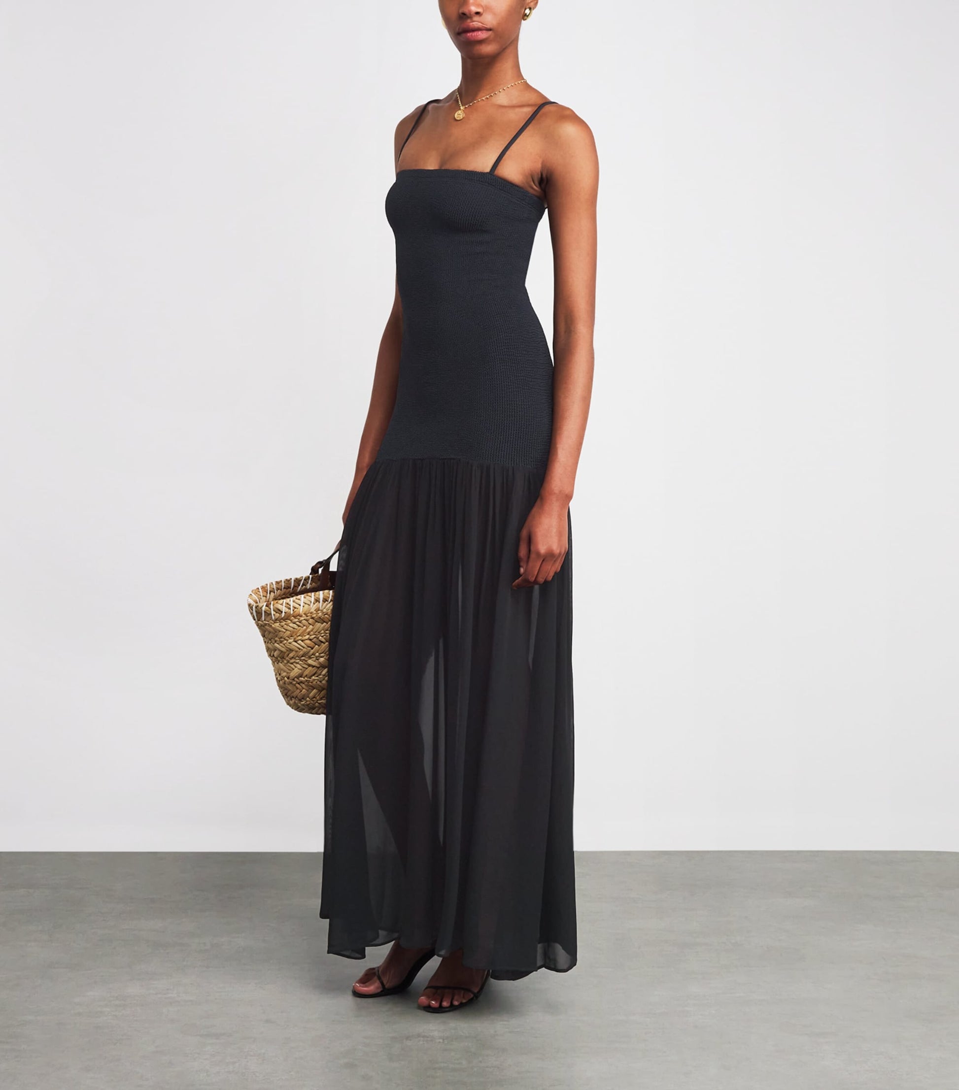 Hybrid Maxi Dress BLACK