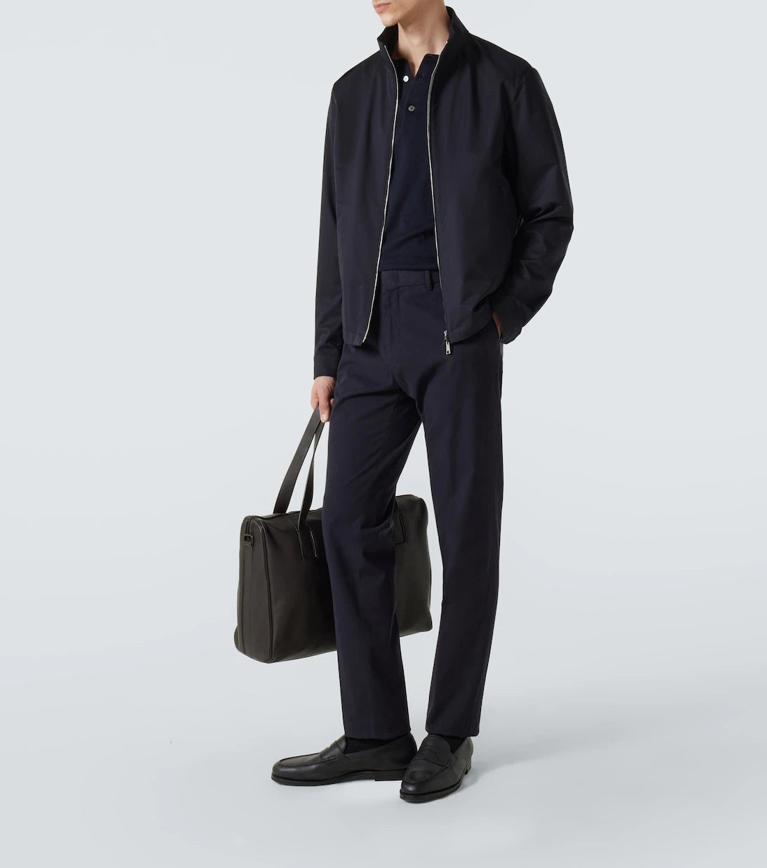 Zegna - Cotton-blend straight pants