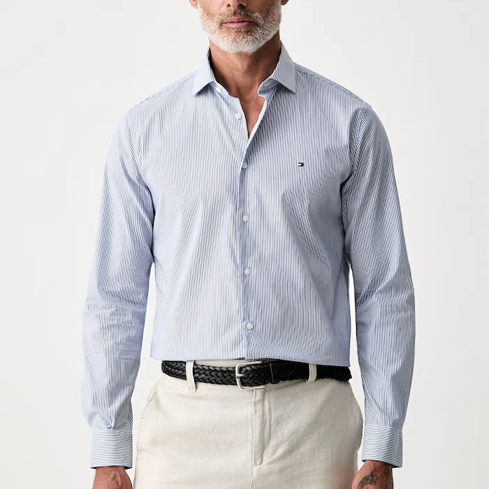 Tommy Hilfiger erkek pamuk ve elastanlı gömlek