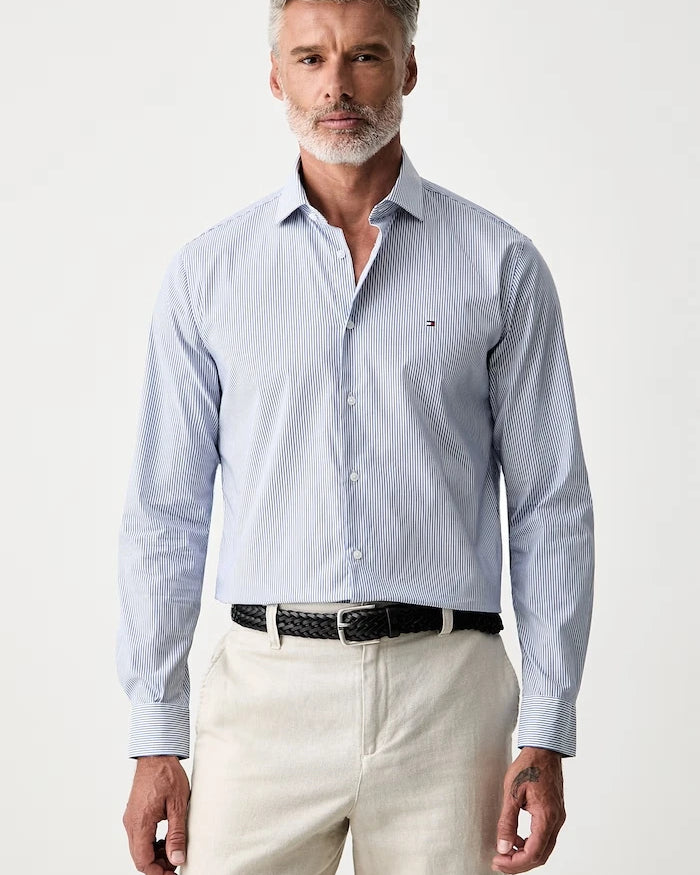 Tommy Hilfiger erkek pamuk ve elastanlı gömlek