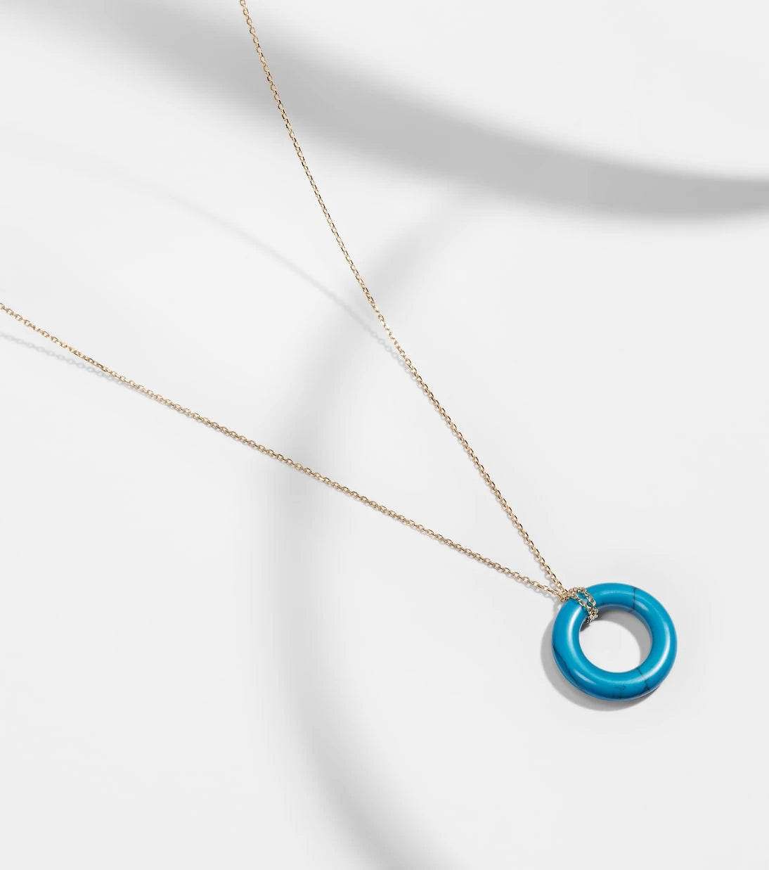 Mateo - 14kt gold pendant necklace with turquoise