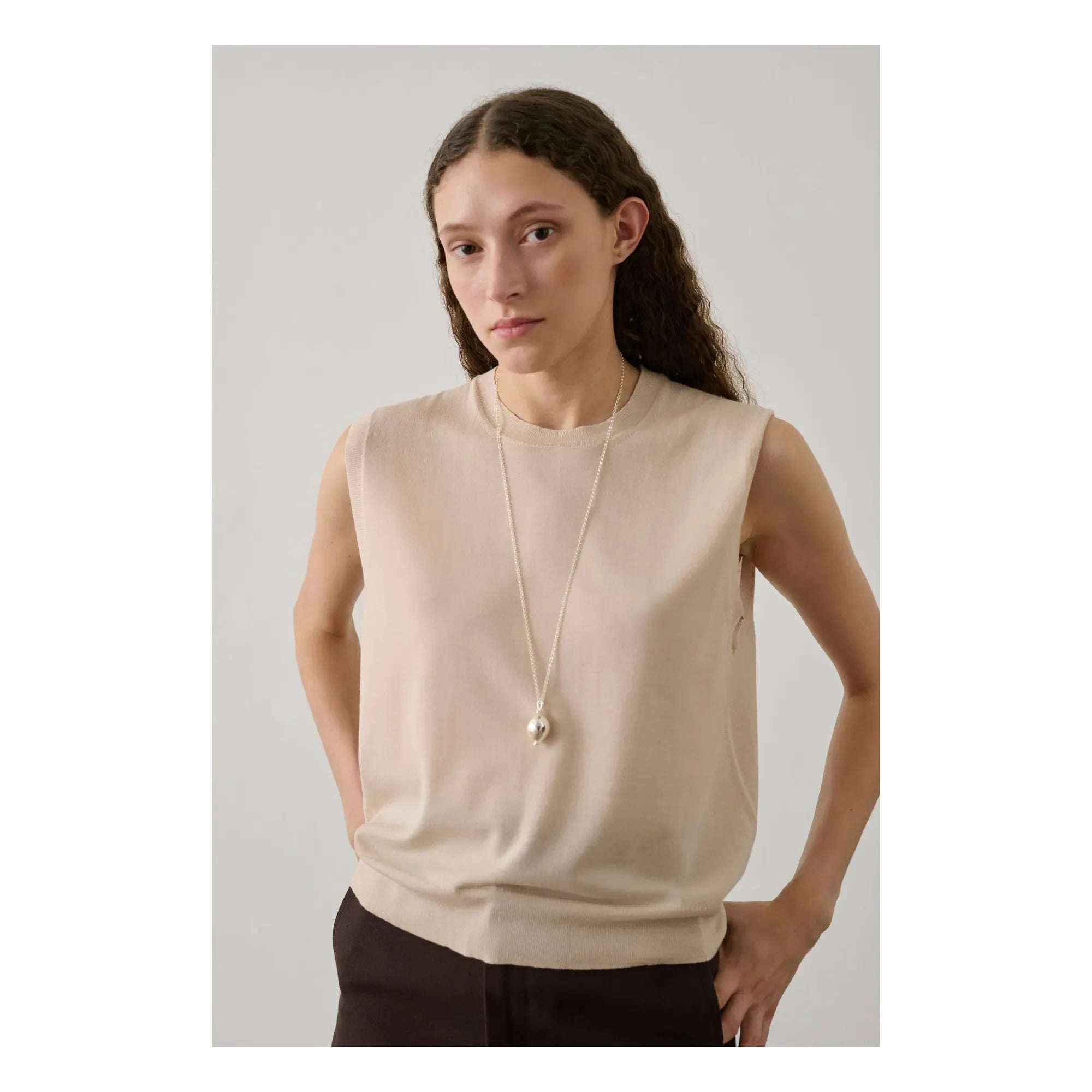 Soeur - Fergie Sleeveless Sweater | Powder pink