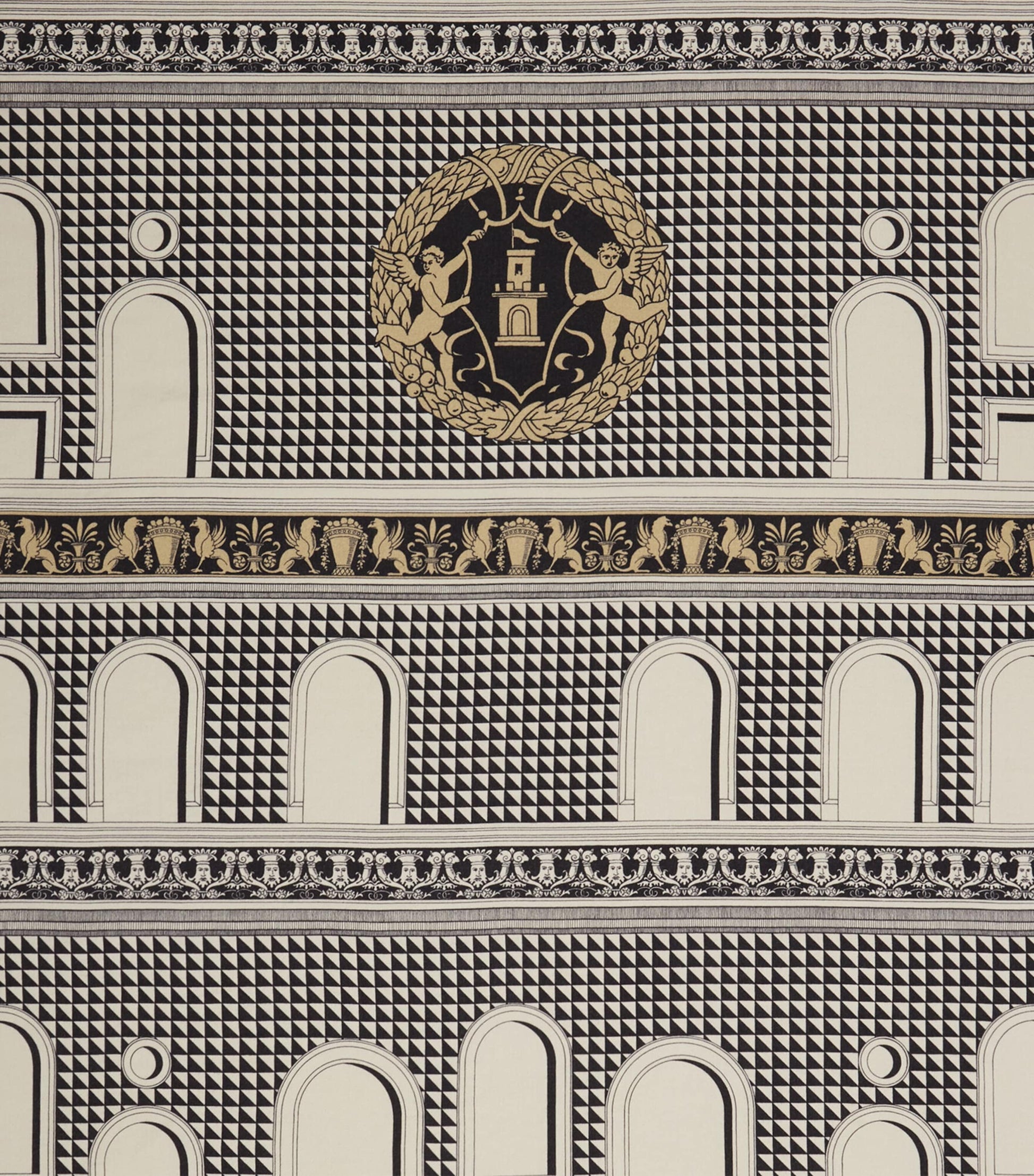 Fornasetti Plaid Facciata Throw (140cm x 200cm)