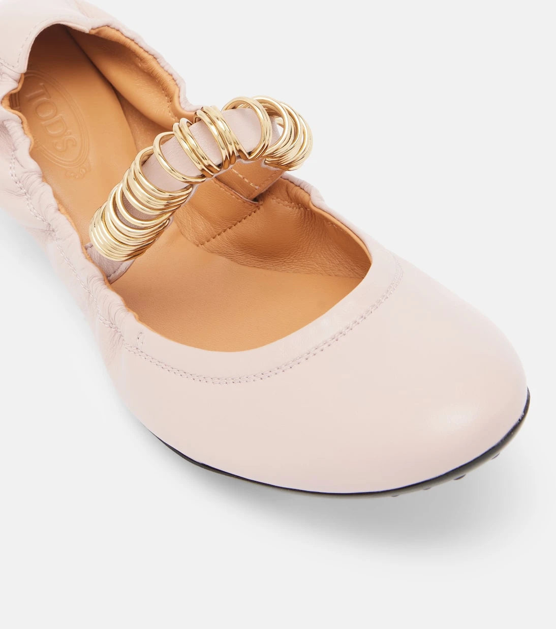 Tod's - Embellished leather ballet flats