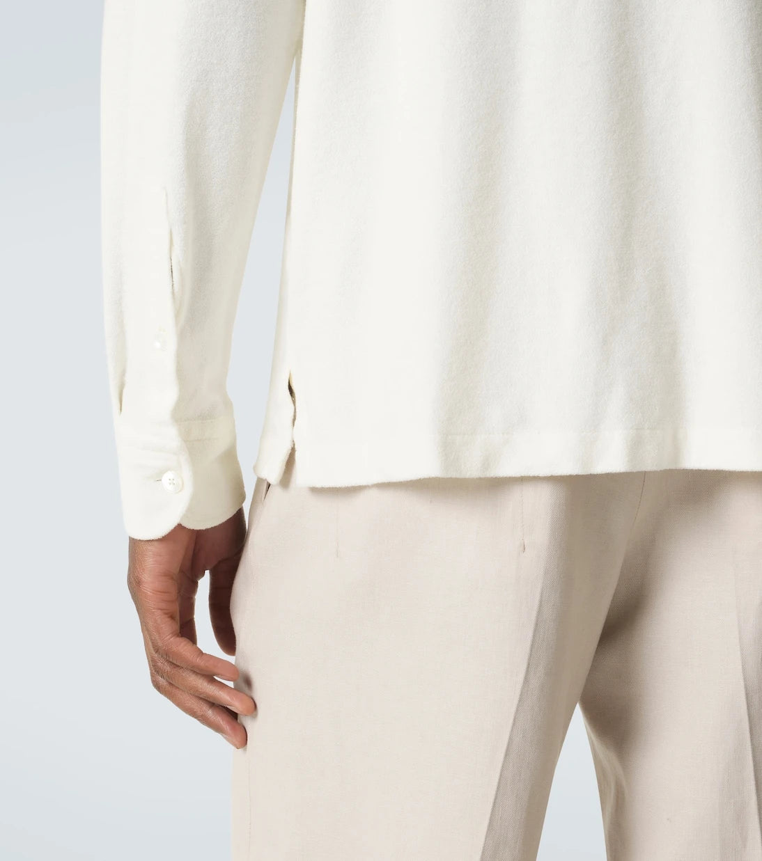 Zegna - قميص من القطن والحرير