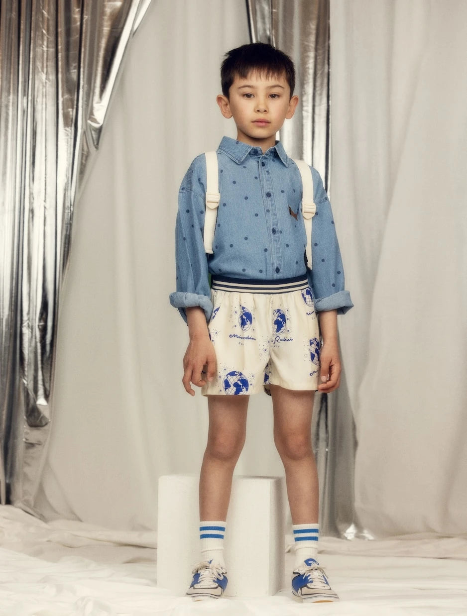 Mini Rodini - Society printed wide-leg pants